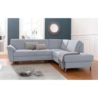 sit&more Ecksofa »Texel L-Form«, mit Federkern, wahlweise mit Bettfunktion und Bettkasten, grau