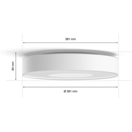 Philips Hue White & Col. Amb. Xamento Deckenleuchte M weiß 2400lm inkl. Bridge