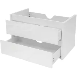 MCW Waschbeckenunterschrank 2 Schubladen 81 x 48 cm Weiß