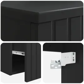 vidaXL Badezimmerschrank Schwarz 59 x 44,5 x 50 cm