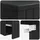 vidaXL Badezimmerschrank Schwarz 59 x 44,5 x 50 cm