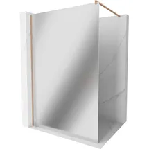 Mexen Kioto Duschtrennwand Walk-in 120 x 200 cm, Spiegel 8 mm, gebürstetes Kupfer - 800-120-101-65-50