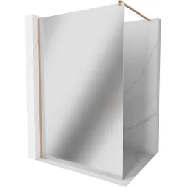 Mexen Kioto Duschtrennwand Walk-in 120 x 200 cm, Spiegel 8 mm, gebürstetes Kupfer - 800-120-101-65-50