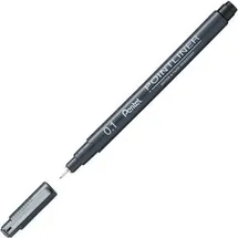 Pentel Pointliner Fineliner schwarz 0,1 mm, 1 St.