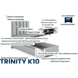 Best For Home Trinity K-10 70 x 200 cm Schwarz