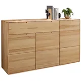 Lomadox Kommode KALAMANTA-69, Massivholz Sideboard Schrank Aufbewahrungsschrank modern in Buche braun