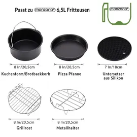 monzana Heißluftfritteuse 6,5 Liter schwarz