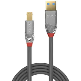 Lindy USB-A auf USB-B 2 m Grau