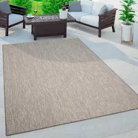 Paco Home Outdoor Teppich Wetterfest Pflegeleicht für Garten, & Balkon Grau, 120x160 cm,