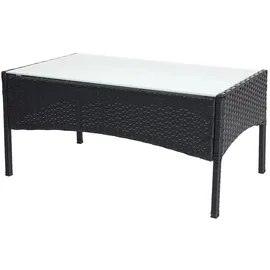 Mendler 3-2-1-1 Poly-Rattan Garten-Garnitur Halden, Lounge-Set Sitzgruppe Sofa ~ anthrazit, Kissen anthrazit