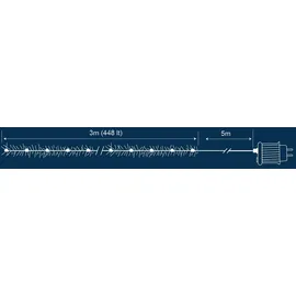 Trendline LED-Lichterkette Cluster Außen 3 m warmweiß-transparent mit Timer, Dimmer