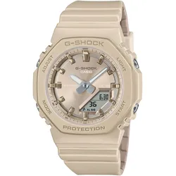 Chronograph CASIO G-SHOCK Armbanduhren hellbraun Damen Quarzuhr, Armbanduhr, Damenuhr, Herrenuhr, Stoppfunktion, Resinband