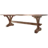 Massivmoebel24 BASSANO 270 x 78 x 100 cm Teak natur