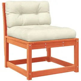 vidaXL Gartensofa mit Kissen Wachsbraun Massivholz Kiefer