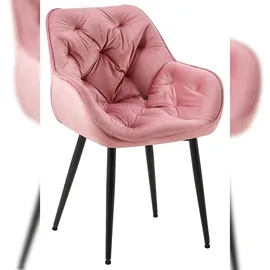 CLP Stuhl Tanna Samt rosa