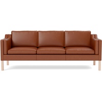 Mogensen 2213 Sofa, eiche hell geölt / leder cera 905 russet brown