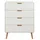 Actona Highboard Lowell 80 x 100 x 40 cm Weiß / Eiche
