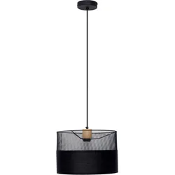 PLACES OF STYLE LED Pendelleuchte "Acate", schwarz, Ø 35,00cm H: 15cm, Lampen, in der Höhe anpassbar, ohne Leuchtmittel, 3-stufen schaltbar