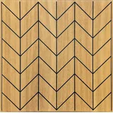 Deckenplatten Deckenpaneele 50x50cm Deckenverkleidung Holzoptik Holzimitat Polystyrol XPS Styropor Imitat Wandpaneelen 2-3mm stärke (6m2, v3 05-CZ)