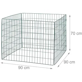 Relaxdays Komposter Metall, 2er Set, Dunkelgrün