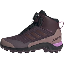 adidas Terrex Winter Mid BOA RAIN.RDY Hiking Shoes Sneaker, Shadow Maroon/Wonder red/Pulse Lilac, 29