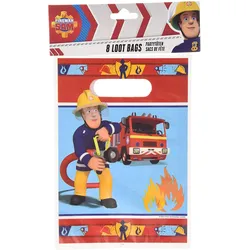 Amscan 998155 - Feuerwehrmann Sam - Geschenktüten (8 Stück)