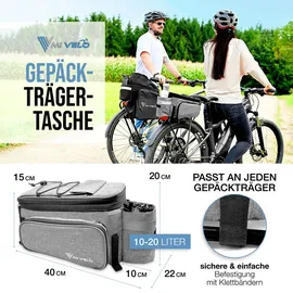 MIVELO Gepäckträgertasche Keanu grau