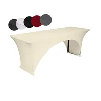 TexDeko Biertischhusse Stretch Creme 220 x 70 cm