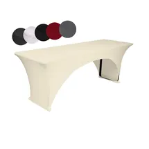 TexDeko Biertischhusse Stretch Creme 220 x 70 cm