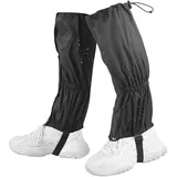 Hopton Outdoor Gamaschen, Einstellbare Gamaschen Wasserdicht, Gamaschen Wandern,Beinschutz Gaiter für Männer und Frauen Outdoor Wandern Skifahren Bergsteigen(Schwarz)