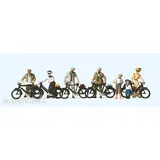 Preiser 12129 - H0 Stehende Radfahrer um 1900 1:87