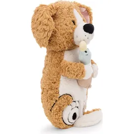 NICI Kuscheltier Hund mit Ente 40 cm Braun