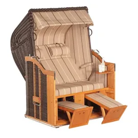 SonnenPartner Classic 2-Sitzer Strandkorb Halbliegemodell