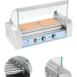 Royal Catering Rollengrill mit Deckel Rollengrill Wurstwärmer, 5 Brötchen