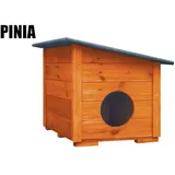 Hundehütte wetterfestes Hundehaus mit Vordach für Hunde Hundehöhle mix Farbe - Pina hellbraun