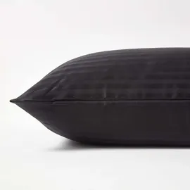 Homescapes Kissenbezug Damast 40 x 80 cm Schwarz
