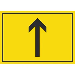 Richtungspfeil hoch Schild waagerecht schwarz gelb Pfeil A4 (210x297mm)