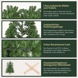 salcar Weihnachtsbaum 180 cm Tannenbaum Pvc Christbaum mit Holzstände