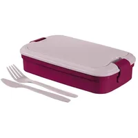 Curver LUNCH und GO Lunchbox inkl. Besteck, verschiedene Farben Farbe: Lila - Bunt