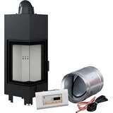Intelligenter Kamineinsatz aus Stahl KRATKI MBN links 10 kW Ø 200 MSK