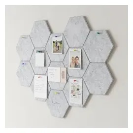 Relaxdays Akustikplatten Hexagon grau 18 St. 30 x 26 cm