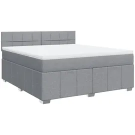 vidaXL Boxspringbett 180 x 200 cm Hellgrau