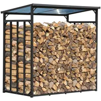 Quick Star Kaminholzregal Metall 185 x 100 x 185 cm Anthrazit