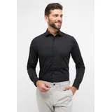 Eterna SLIM FIT Original Shirt in schwarz unifarben, schwarz, 37