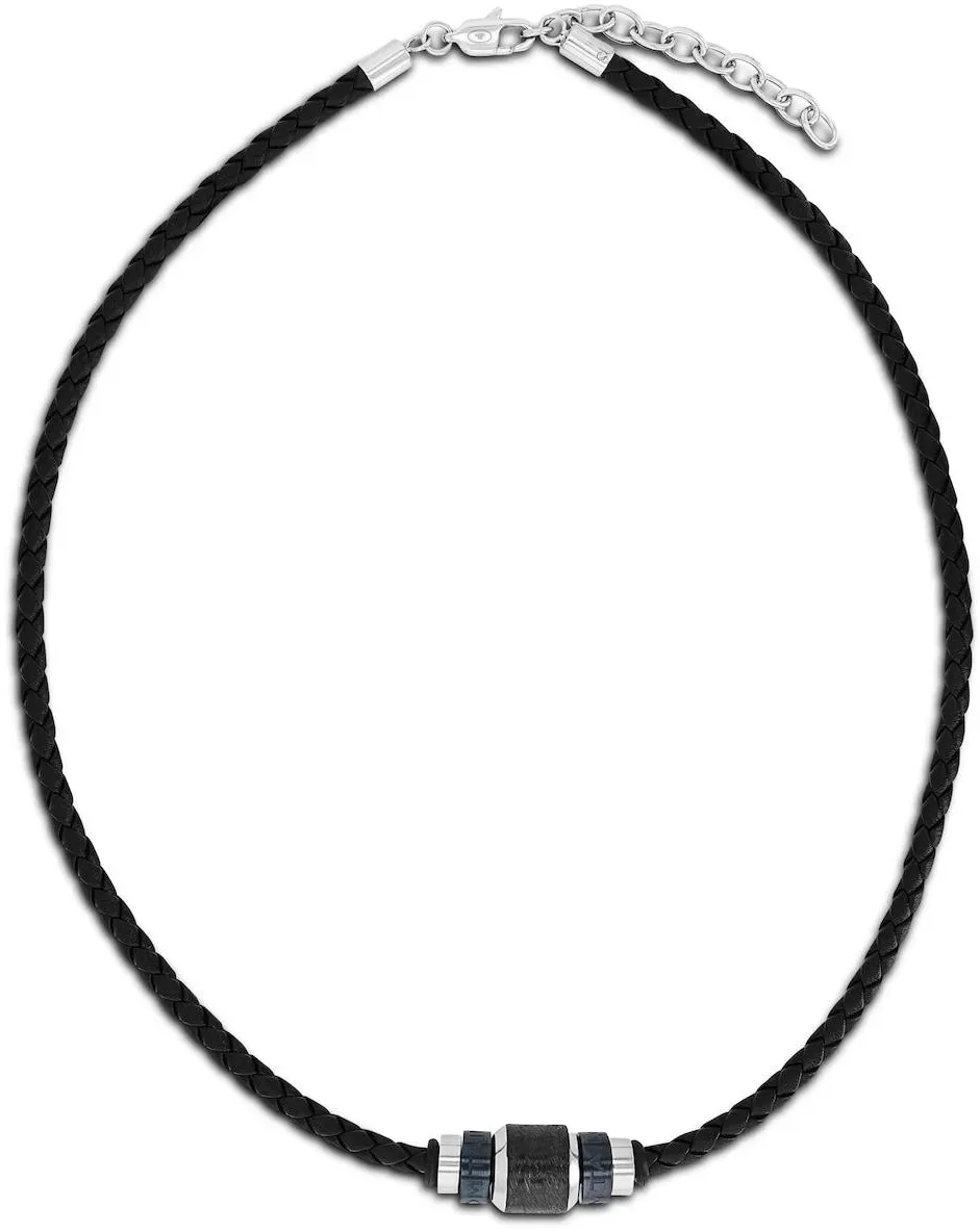 TOM TAILOR Herren Halskette mit Anhänger aus Edelstahl mehrfarbig, schwarz, Gr. ONESIZE