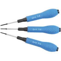 BGS Präzisions-Schraubendreher-Satz T-Profil (für Torx) T4 / T5 / T6 3-tlg.