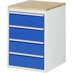 Rau Schubladenschrank Buche-Top und 4 x Schubl.-L 4x180mm