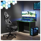 Vicco Kron Gaming Desk schwarz/grün