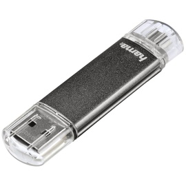 Hama FlashPen Laeta Twin 16 GB grau USB 2.0 00123924