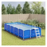vidaXL Pool-Bodentuch Hellgrau 750x370 cm Polyester Geotextil